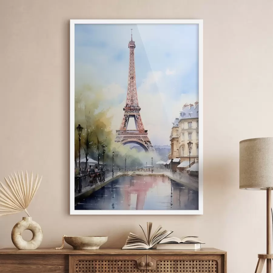 carta da parati Veduta di Parigi in stile acquerello nr. f42192