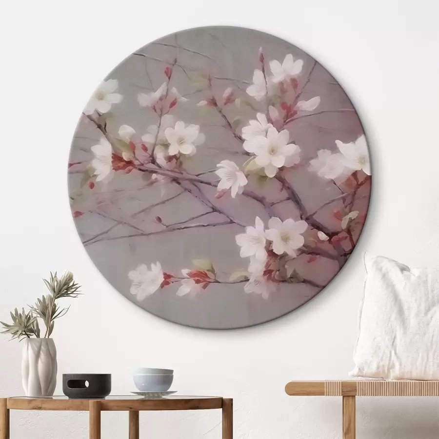 carta da parati Un ramo con fiori bianchi nr. r42339