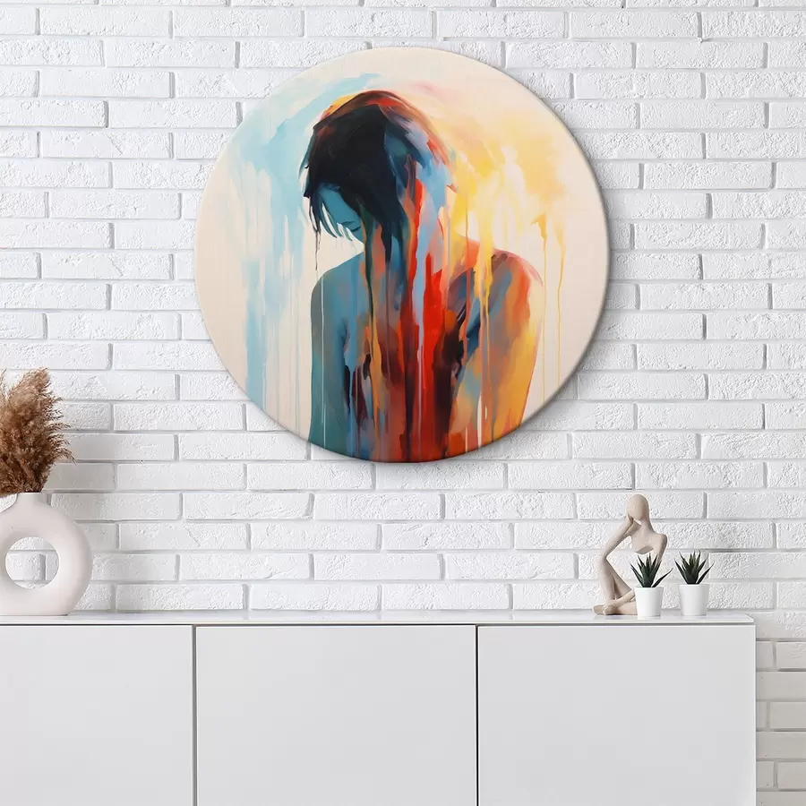 carta da parati Silhouette di una ragazza con i colori nr. r42382