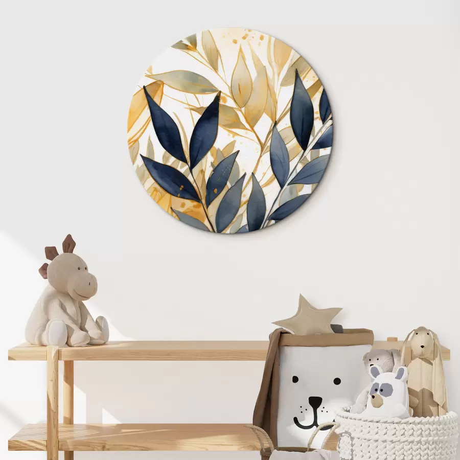 carta da parati Rami chiari e scuri su sfondo acquerellato nr. r42394