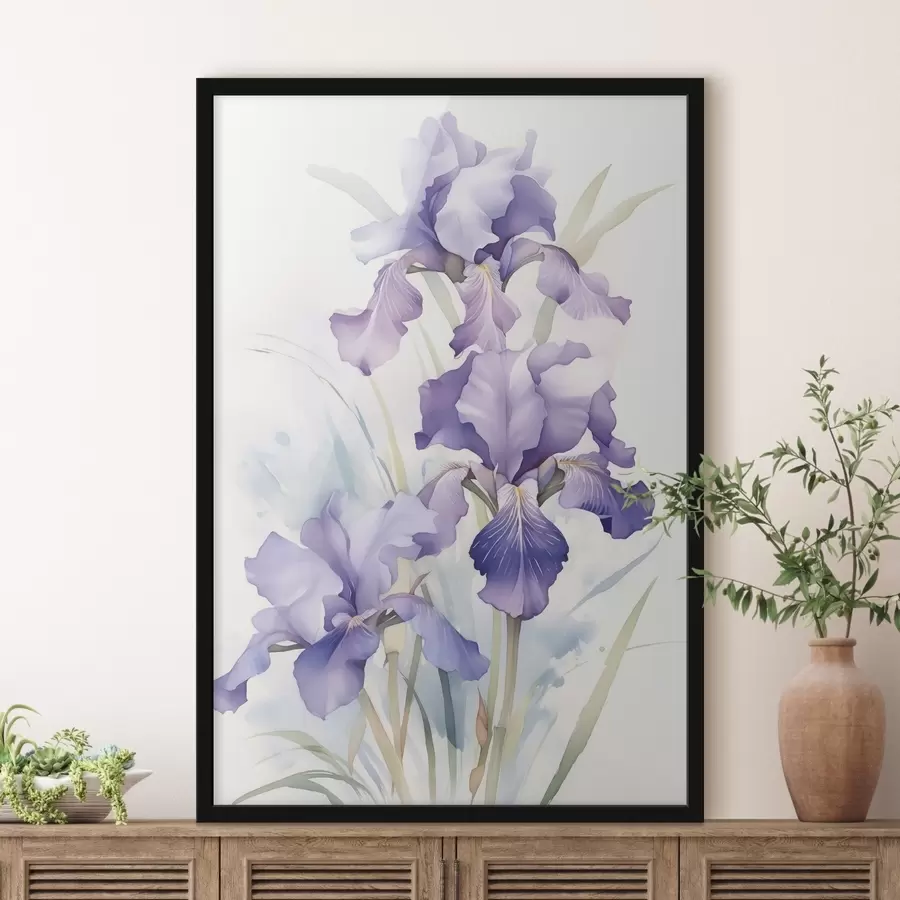 carta da parati Imitazione di iris ad acquerello nr. f42414