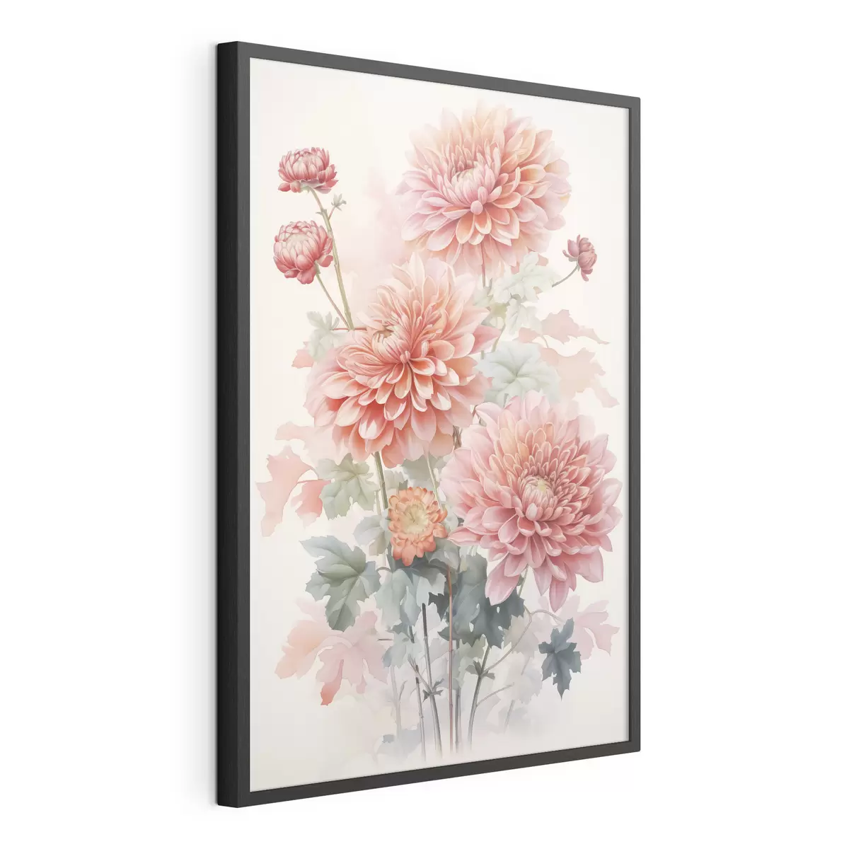 Poster Crisantemi ad imitazione dell'acquerello f42416