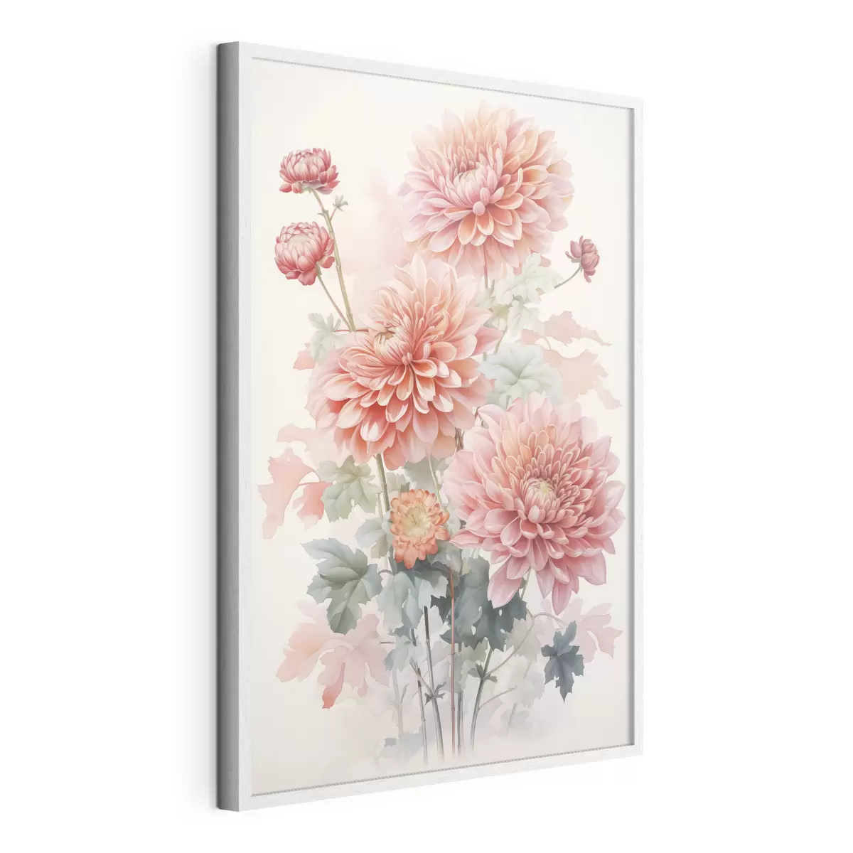 Poster Crisantemi ad imitazione dell'acquerello f42416