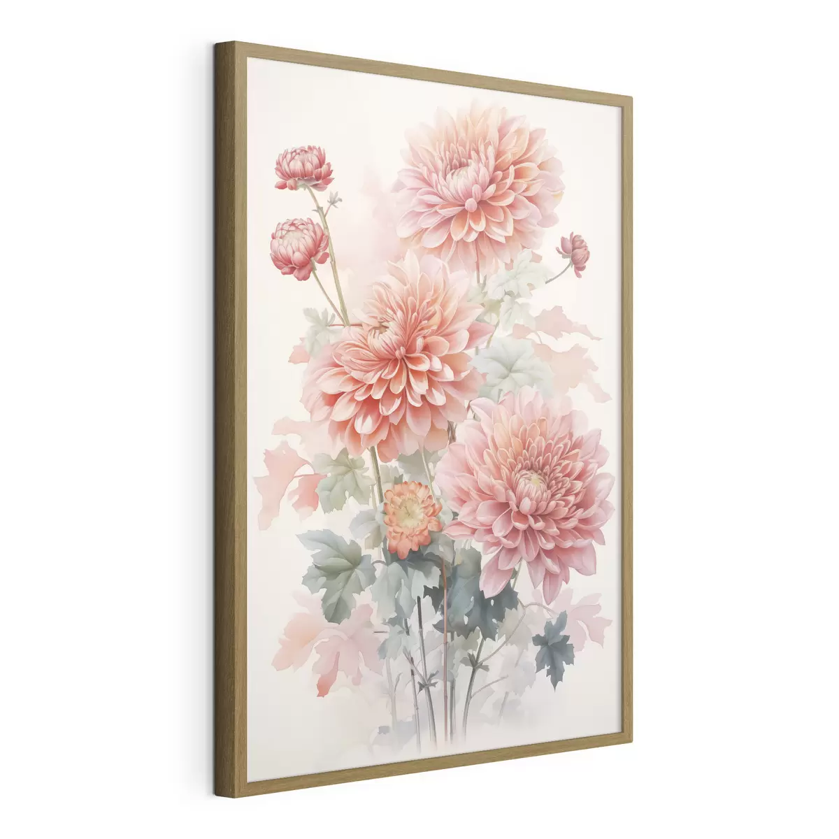 Poster Crisantemi ad imitazione dell'acquerello f42416