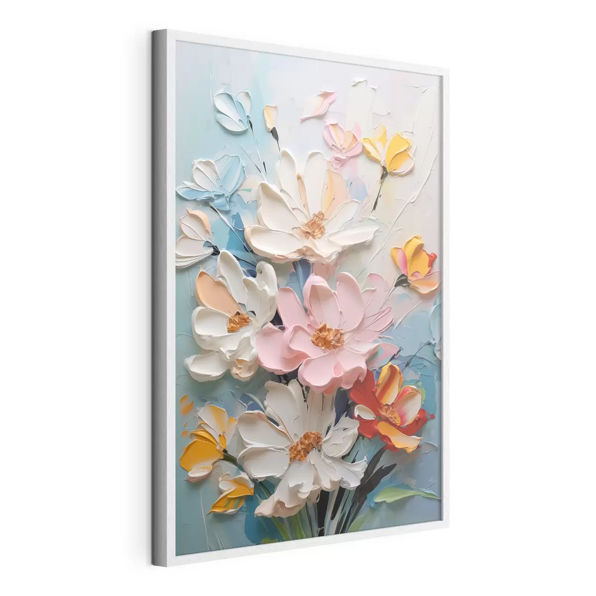 Poster I fiori luminosi imitano le pennellate di colore f42419
