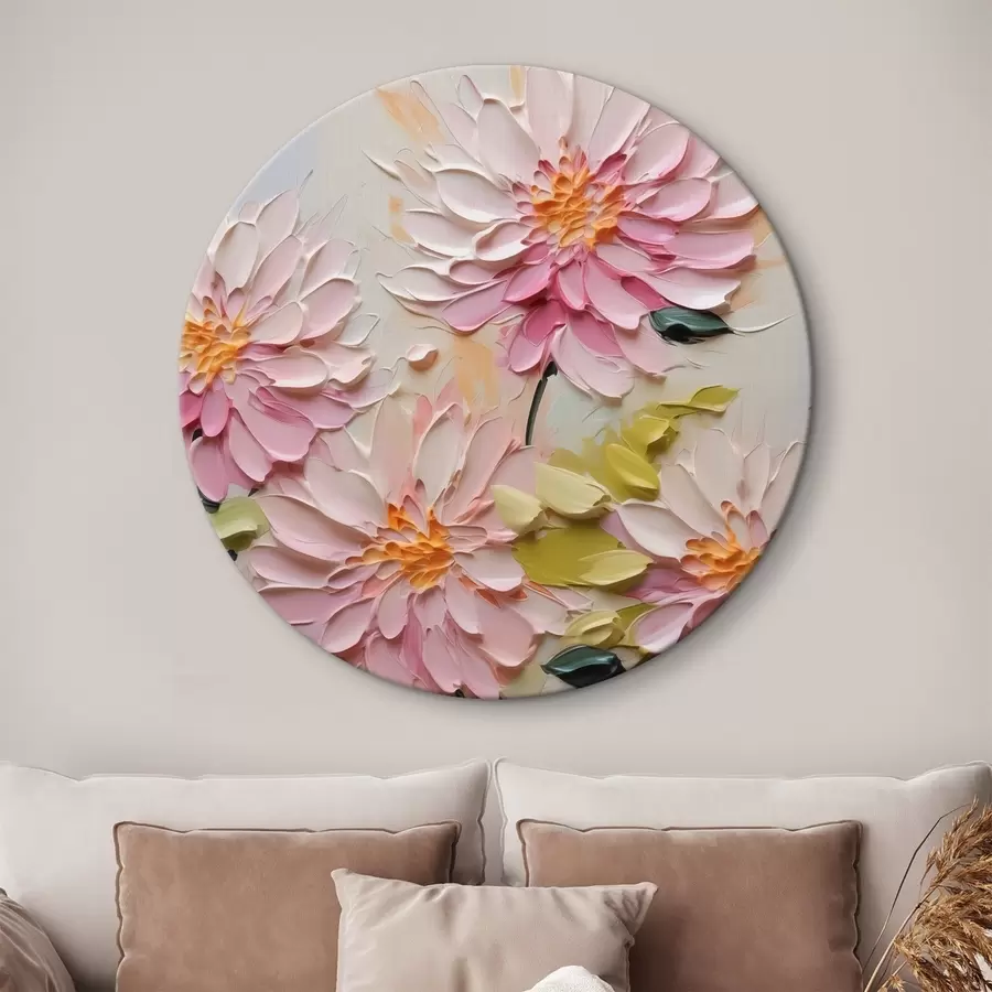 carta da parati Crisantemi a imitazione di pennellate di pittura nr. r42423