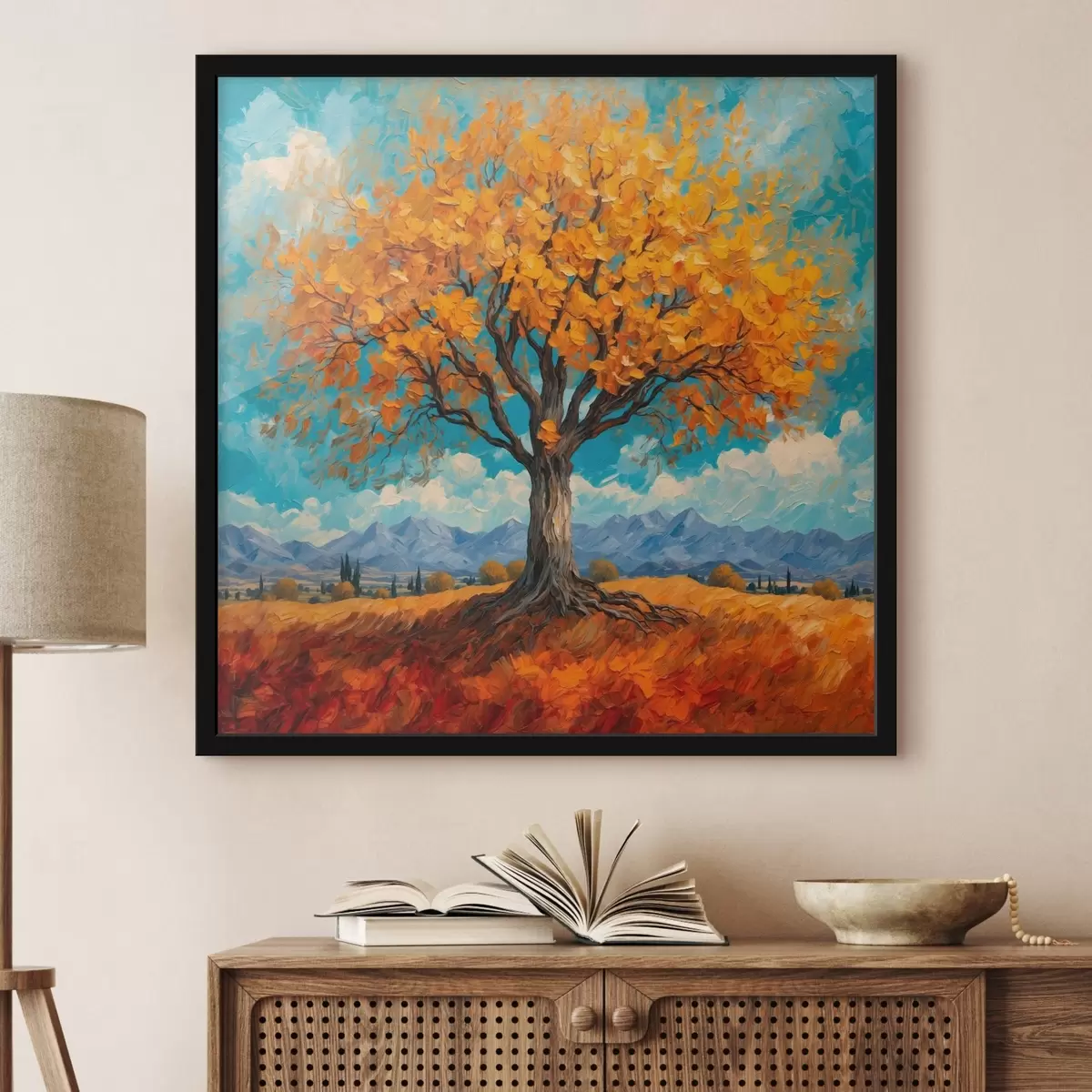 Poster Albero in cima a una collina f42263