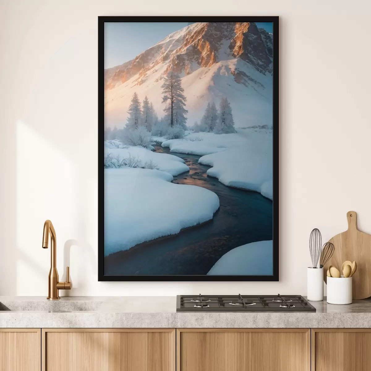 Poster Ruscello che va verso la montagna f42281