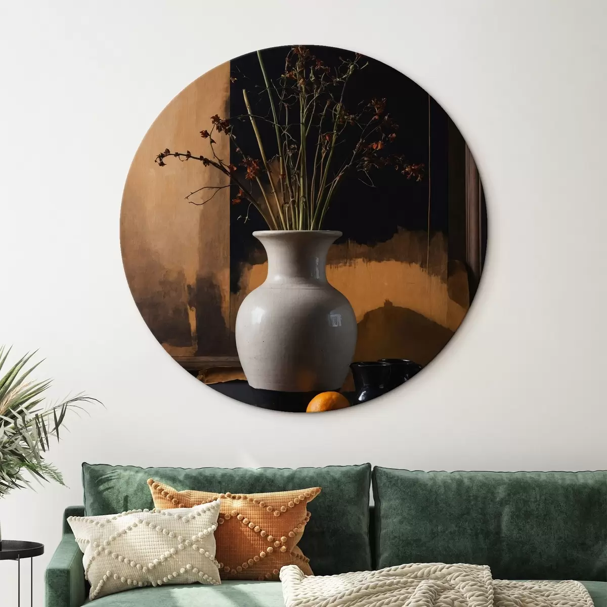 Quadri rotondi Vaso con fiori r42280