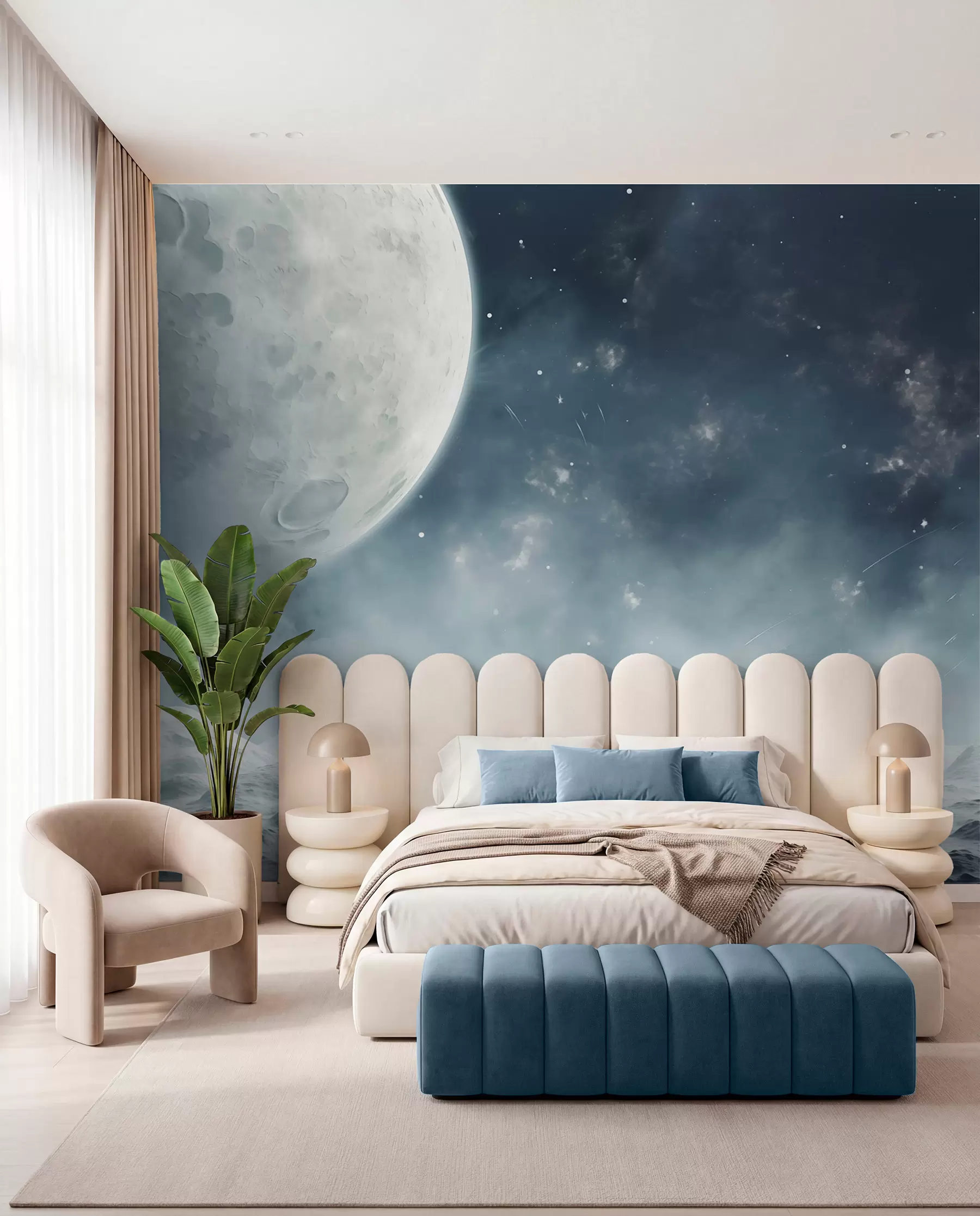 carta da parati Luna sui crateri silenziosi nr. w02797