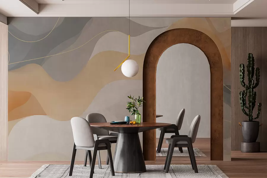 Carta da parati 3D Fiori Onde calde n. w02821