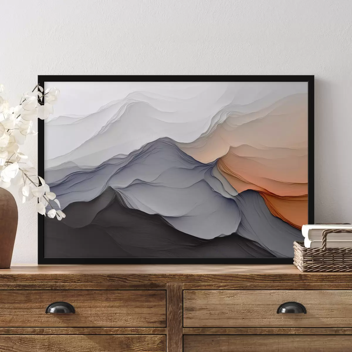 Poster Astrazione con imitazione di montagne f42457