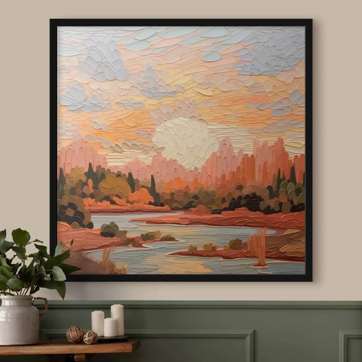 Poster Pennellate di imitazione del paesaggio f42469