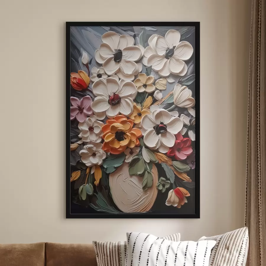 carta da parati Fiori a imitazione di pennellate nr. f42472