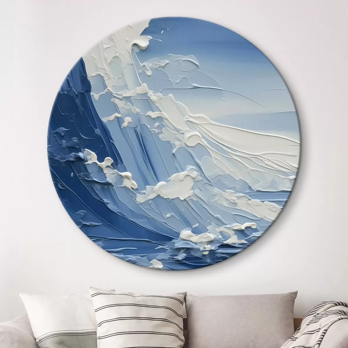 Quadri rotondi Pittura a imitazione delle onde marine r42465