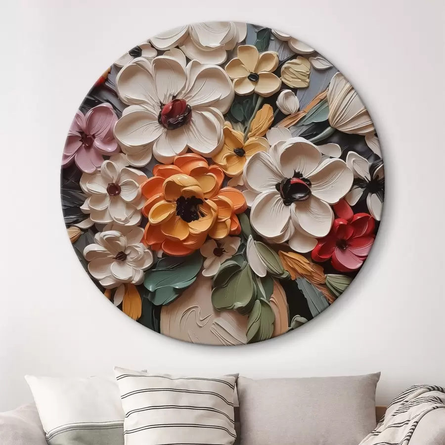 carta da parati Fiori a imitazione di pennellate nr. r42472