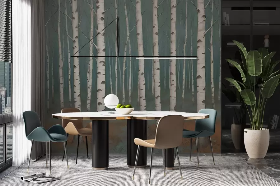 carta da parati Betulle acquerellate nr. w02845