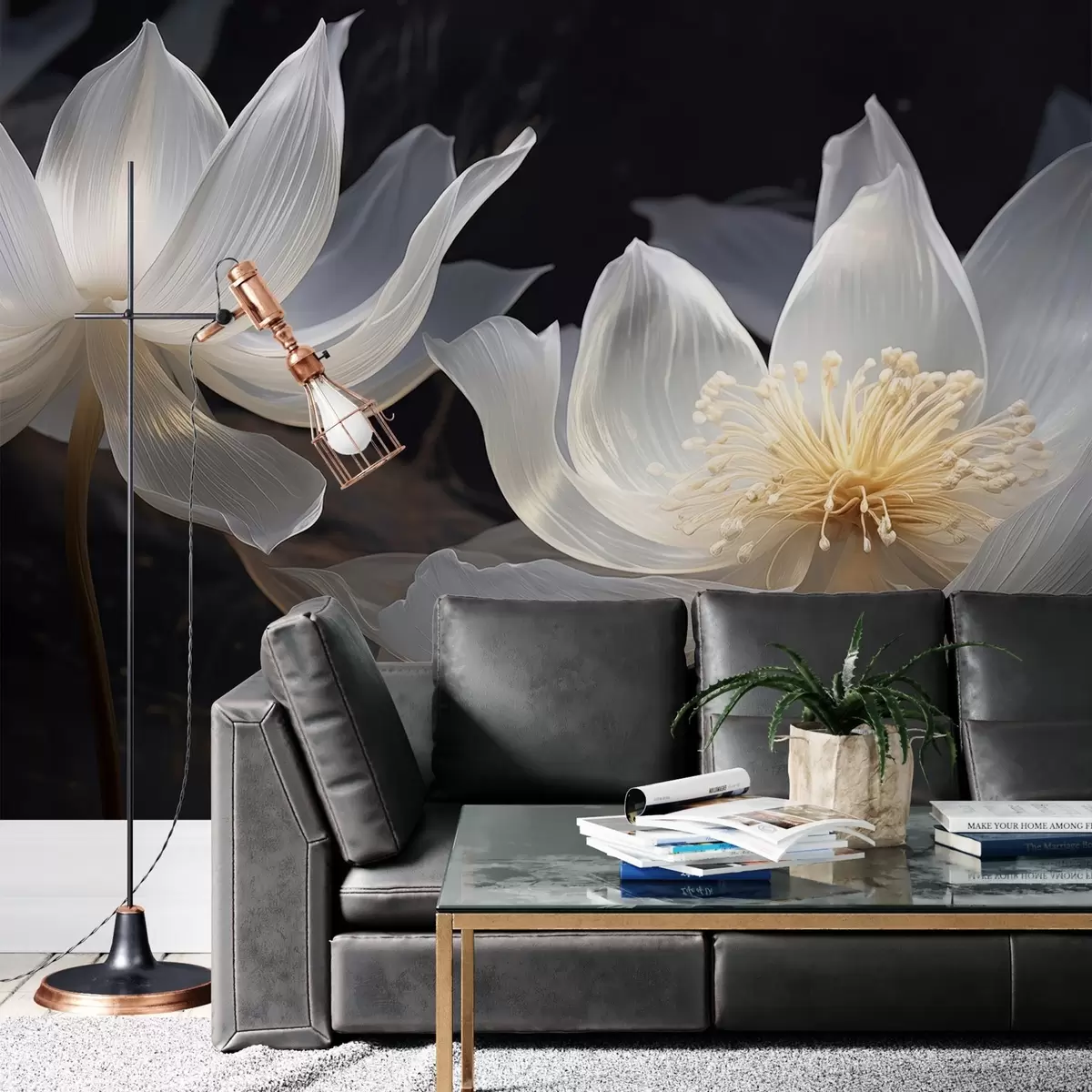 carta da parati Fiori preziosi e lussureggianti nr. w02846