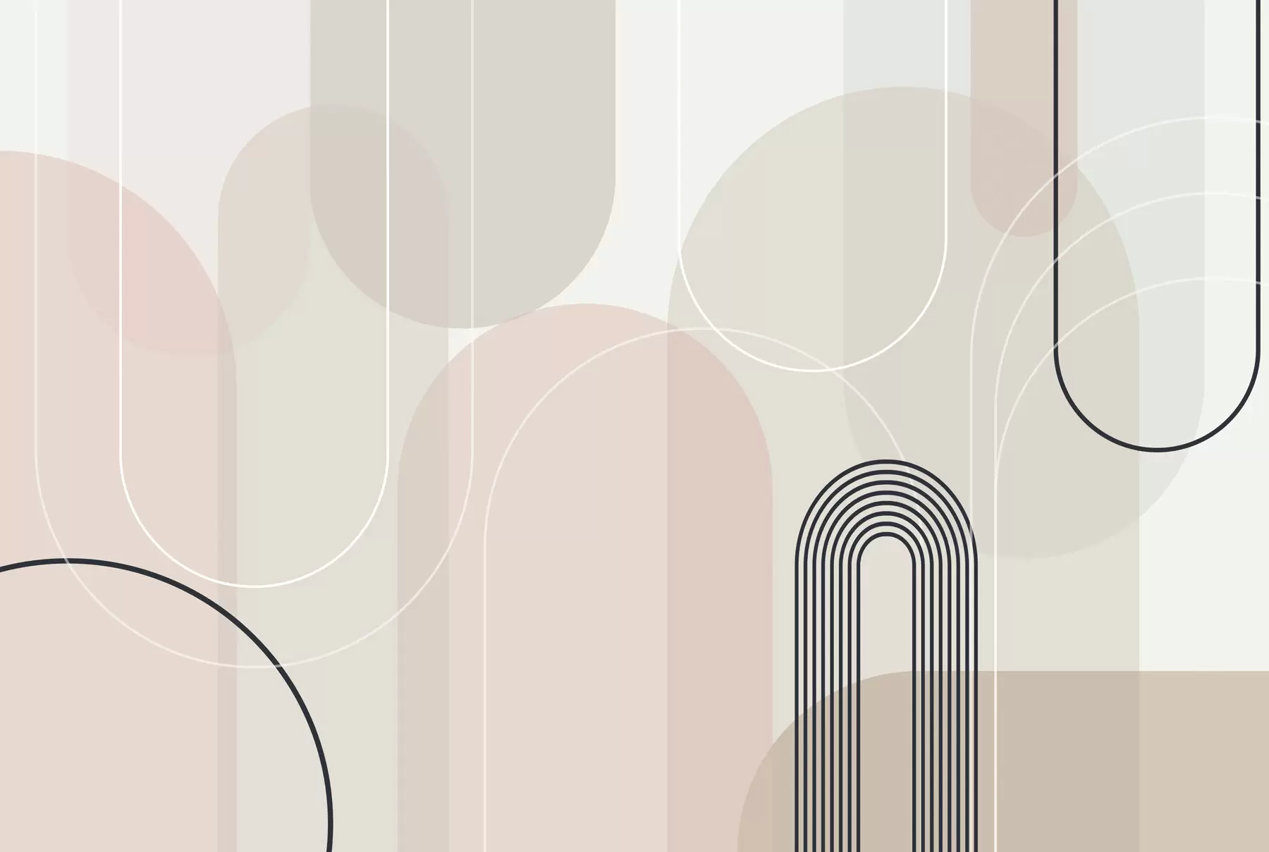 carta da parati Archi eleganti e minimalisti nr. w02826