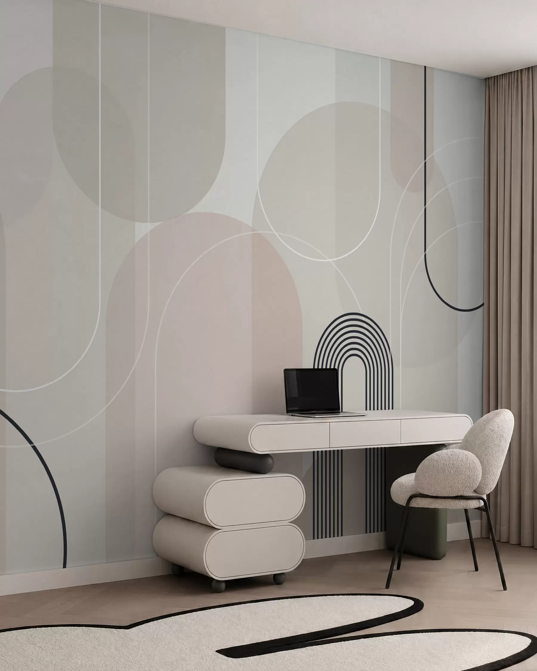carta da parati Archi eleganti e minimalisti nr. w02826