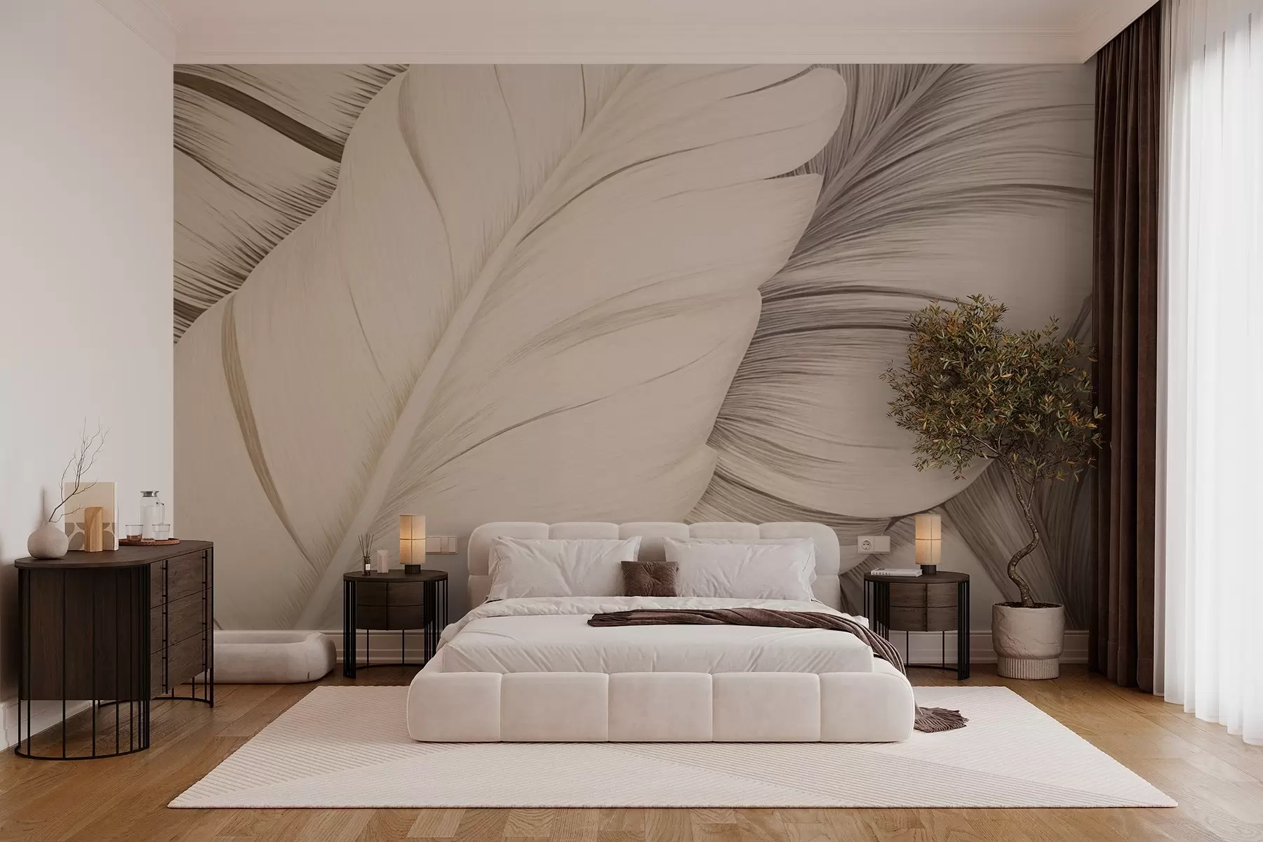 carta da parati Foglie grandi nr. w02859