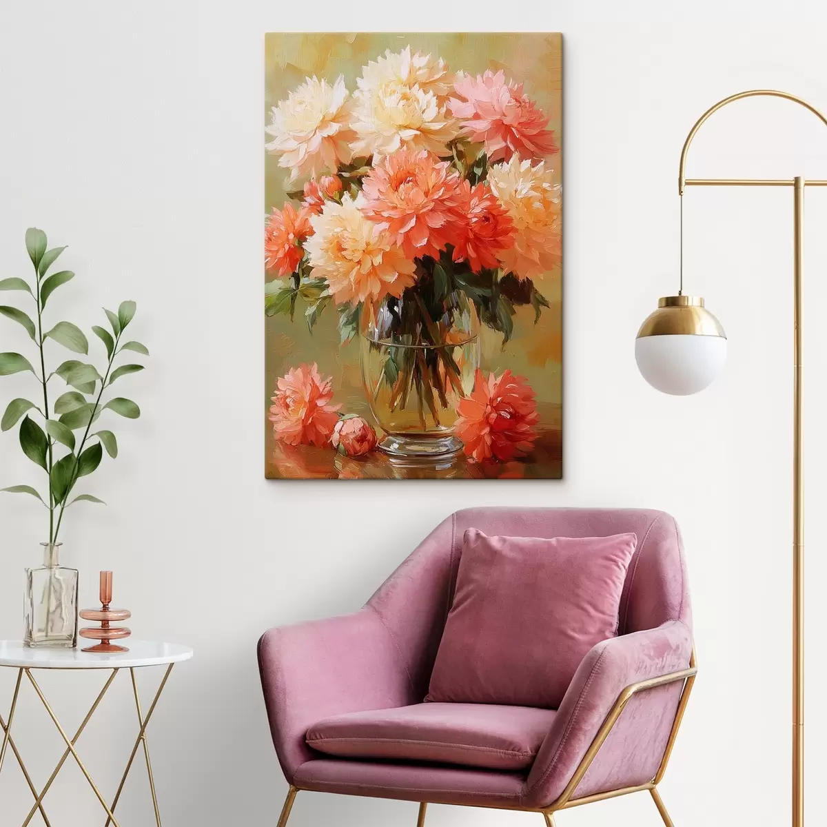 carta da parati Bouquet di fiori lussureggianti in un vaso nr. s42494