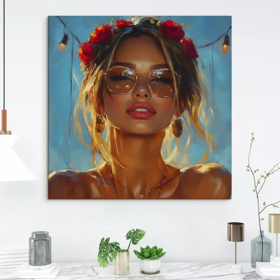 carta da parati Ritratto di ragazza con occhiali da sole nr. s42503