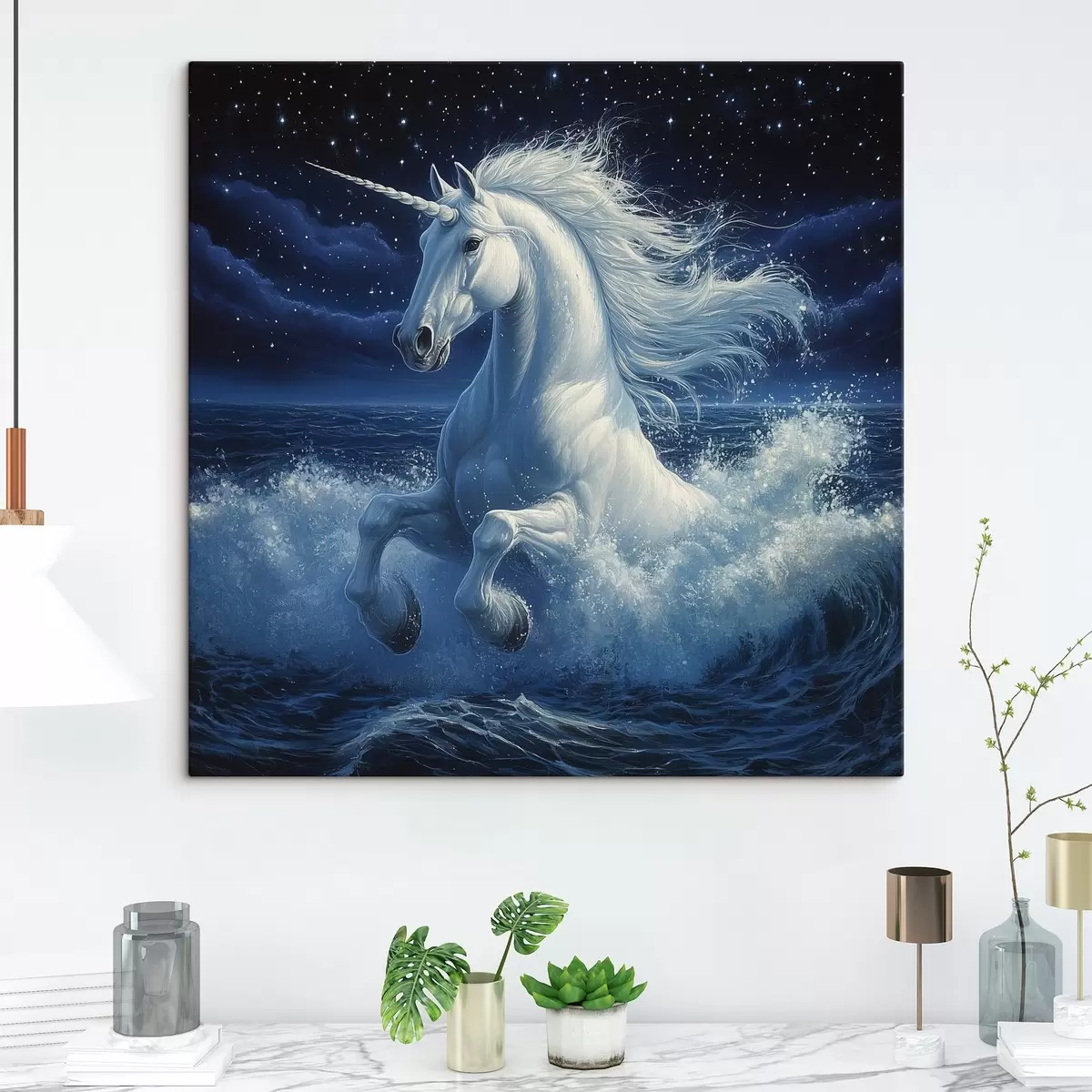 carta da parati Unicorno nel mare nr. s42505