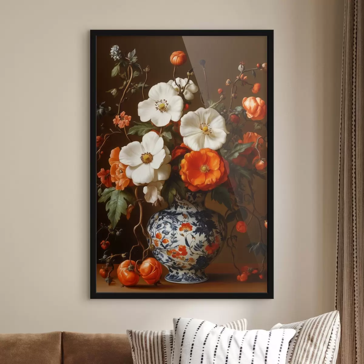 Poster Bouquet in vaso dipinto f42497