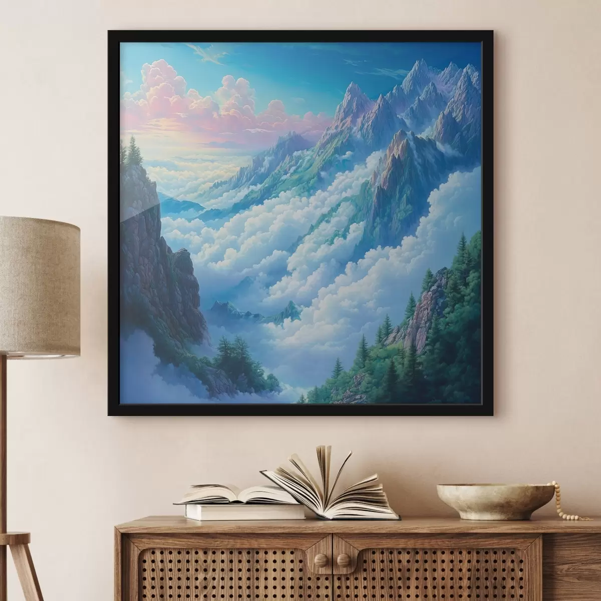 Poster Montagne tra le nuvole f42509