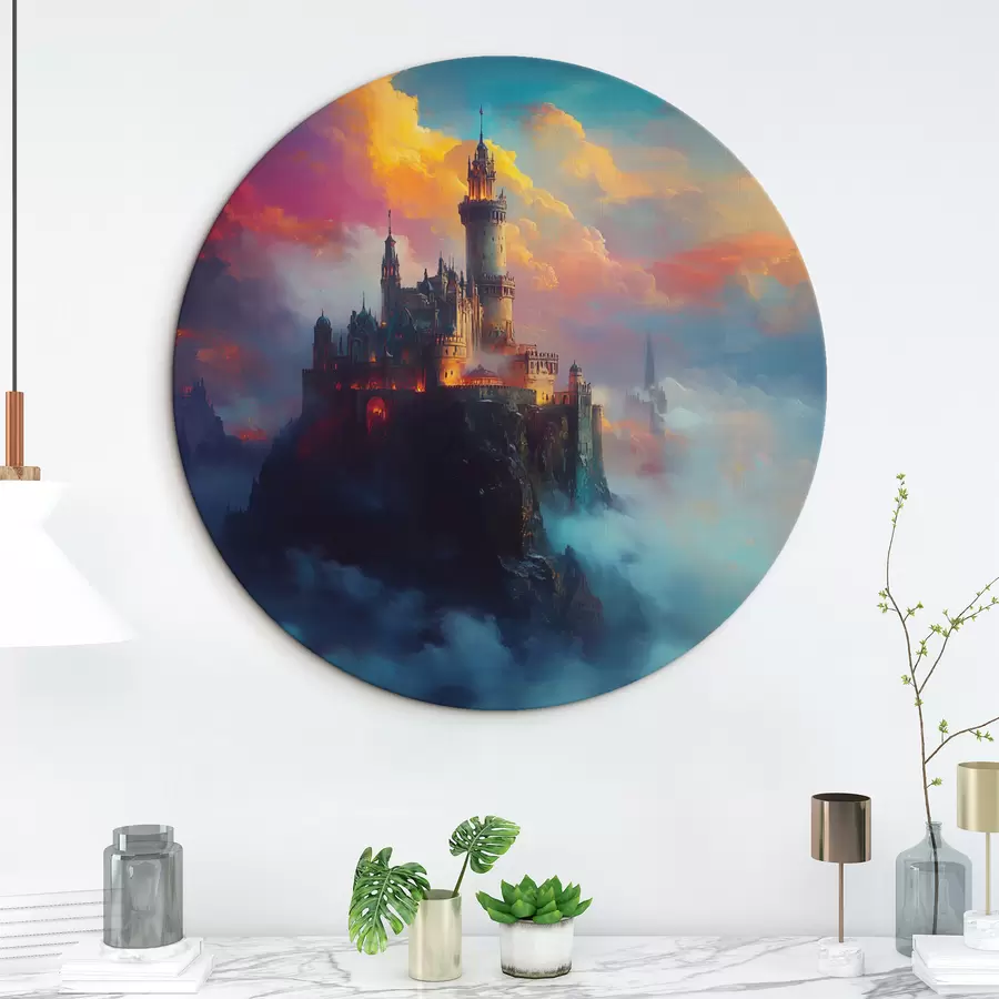 carta da parati Castello su una roccia tra le nuvole nr. r42501