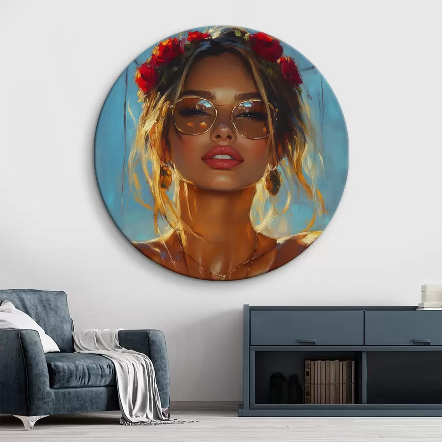 carta da parati Ritratto di ragazza con occhiali da sole nr. r42503