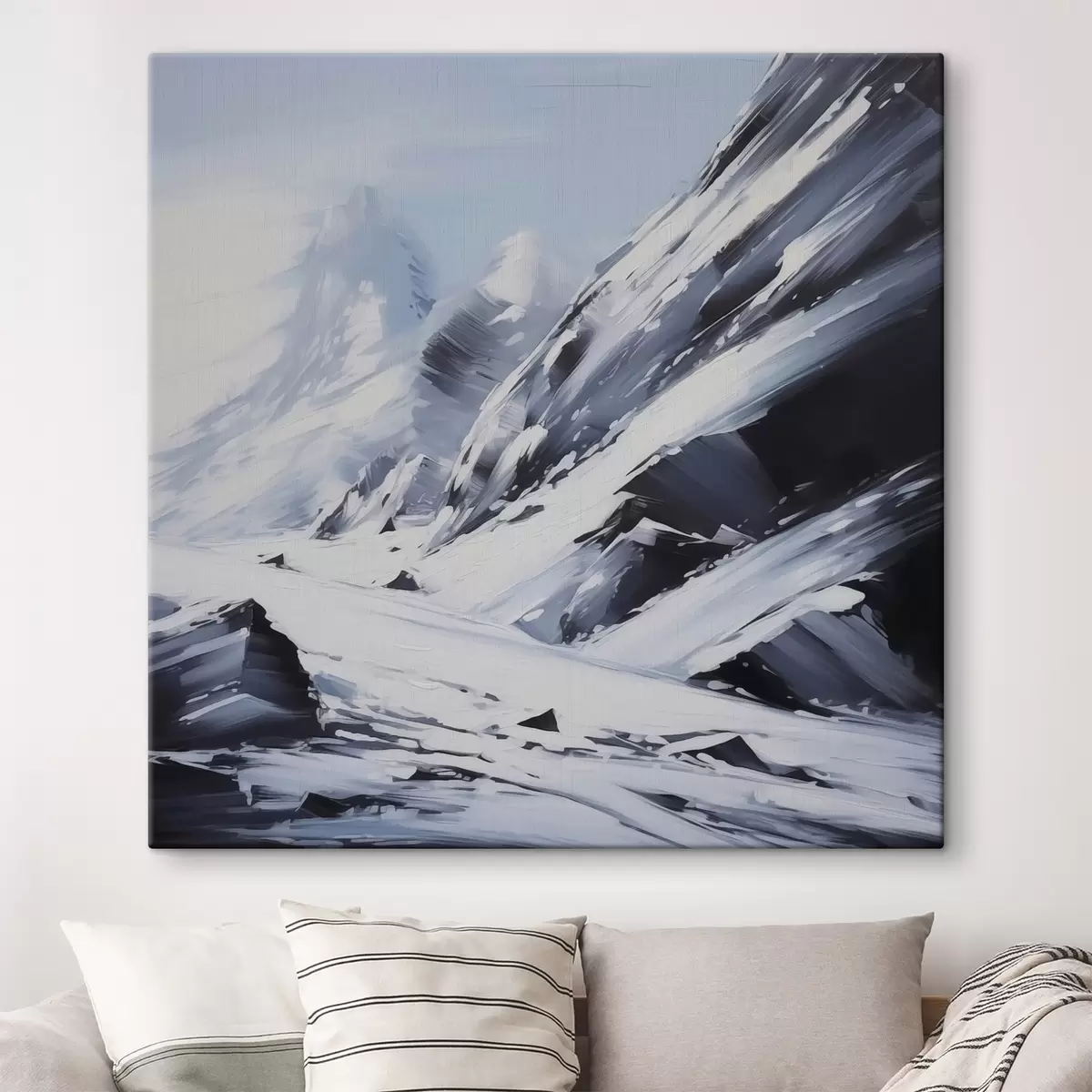 carta da parati Le rocce innevate imitano le pennellate di un dipinto nr. s42585