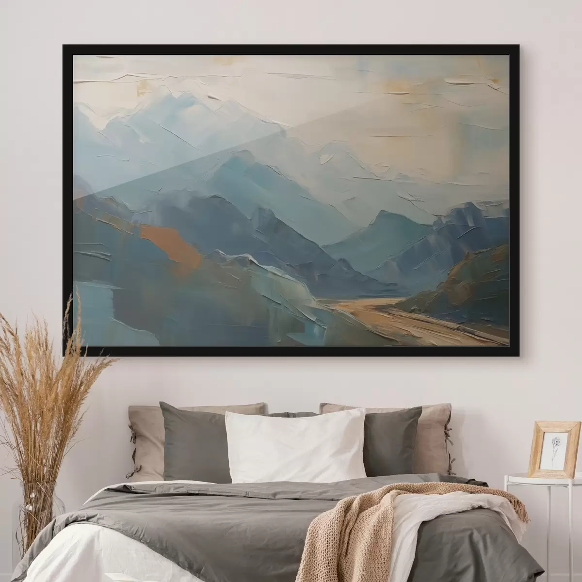 Poster Montagne astrazione imitazione pennellate f42592