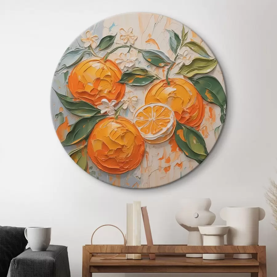 carta da parati Arance pennellate astratte di imitazione nr. r42591