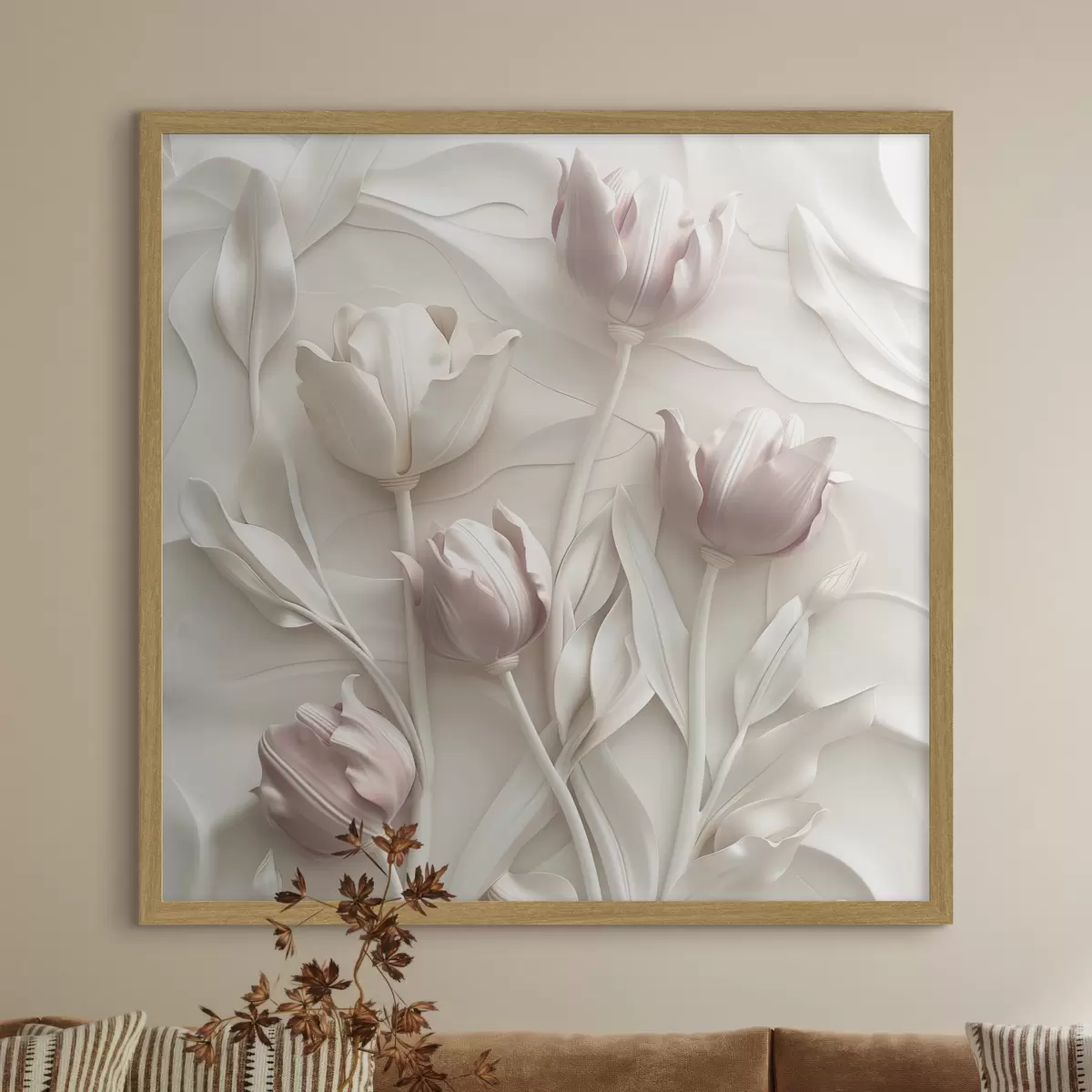 Poster Fiori volumetrici delicati f42613
