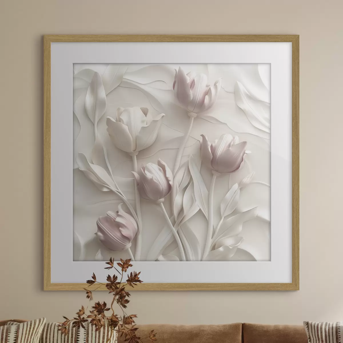 Poster Fiori volumetrici delicati f42613