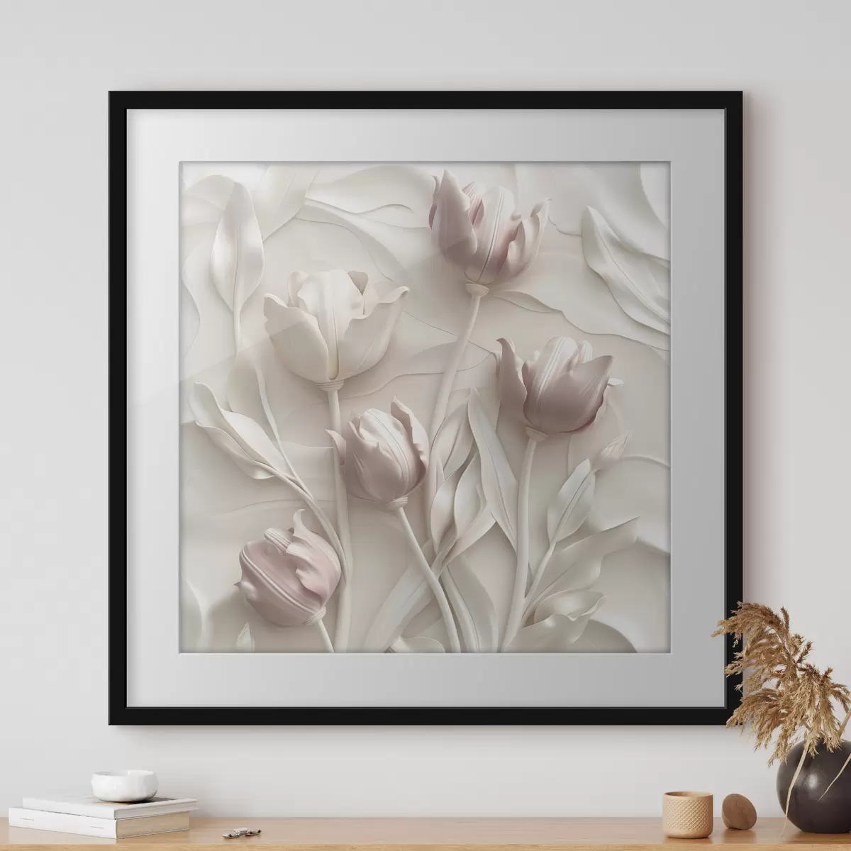 Poster Fiori volumetrici delicati f42613