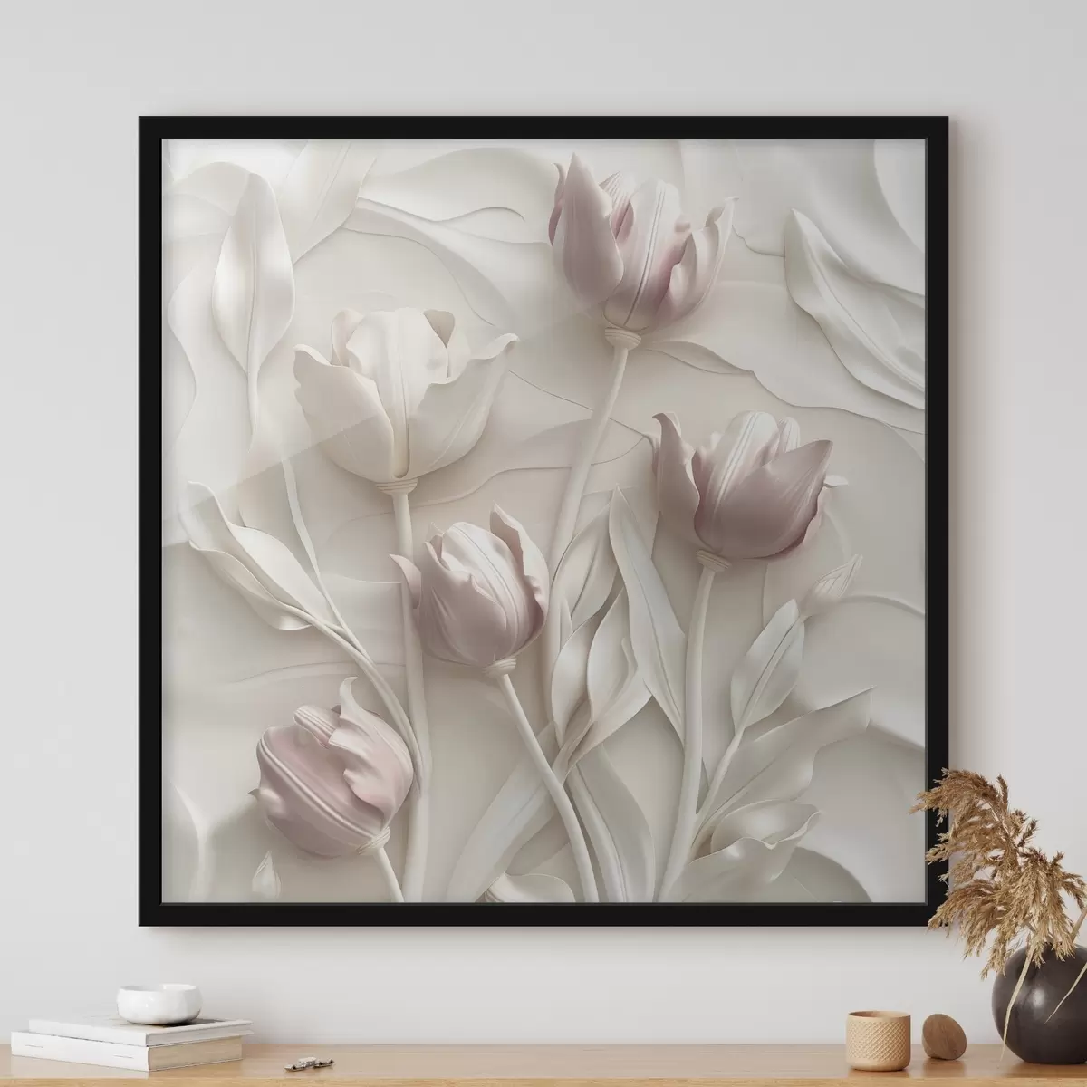Poster Fiori volumetrici delicati f42613
