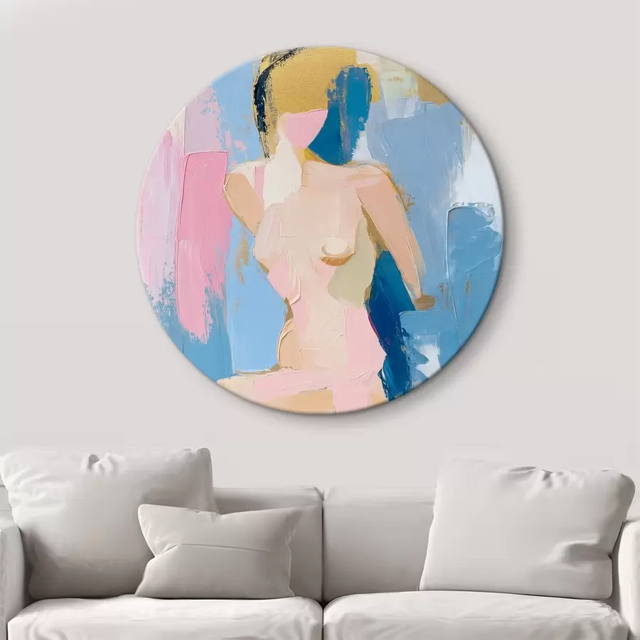 carta da parati Un disegno astratto di una ragazza realizzato con pennellate di colore nr. r42609