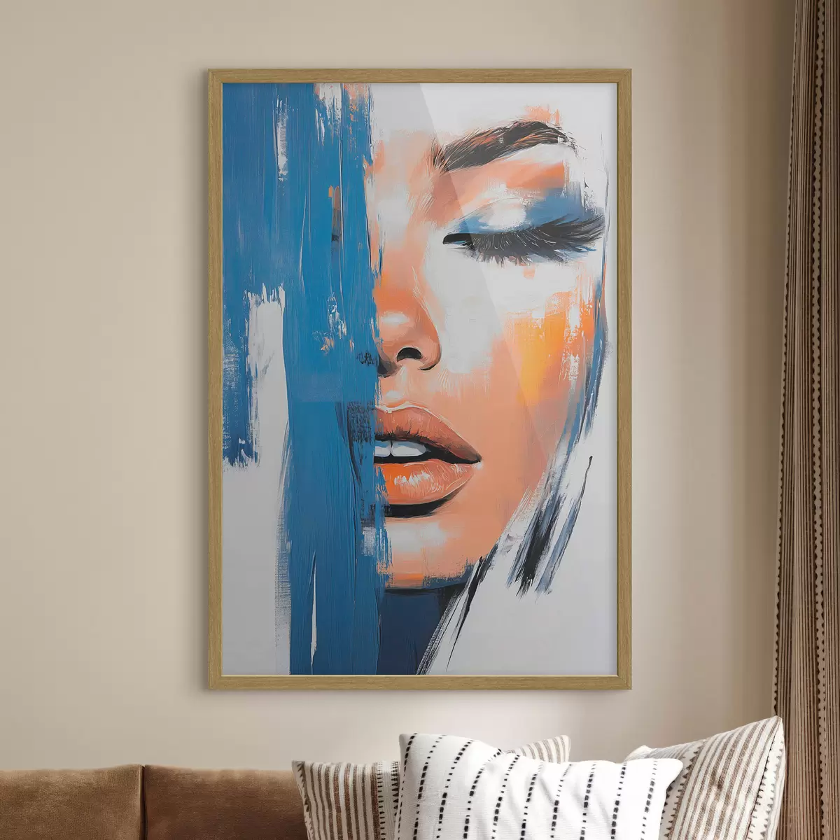 Poster Ritratto di donna con pennellate f42553