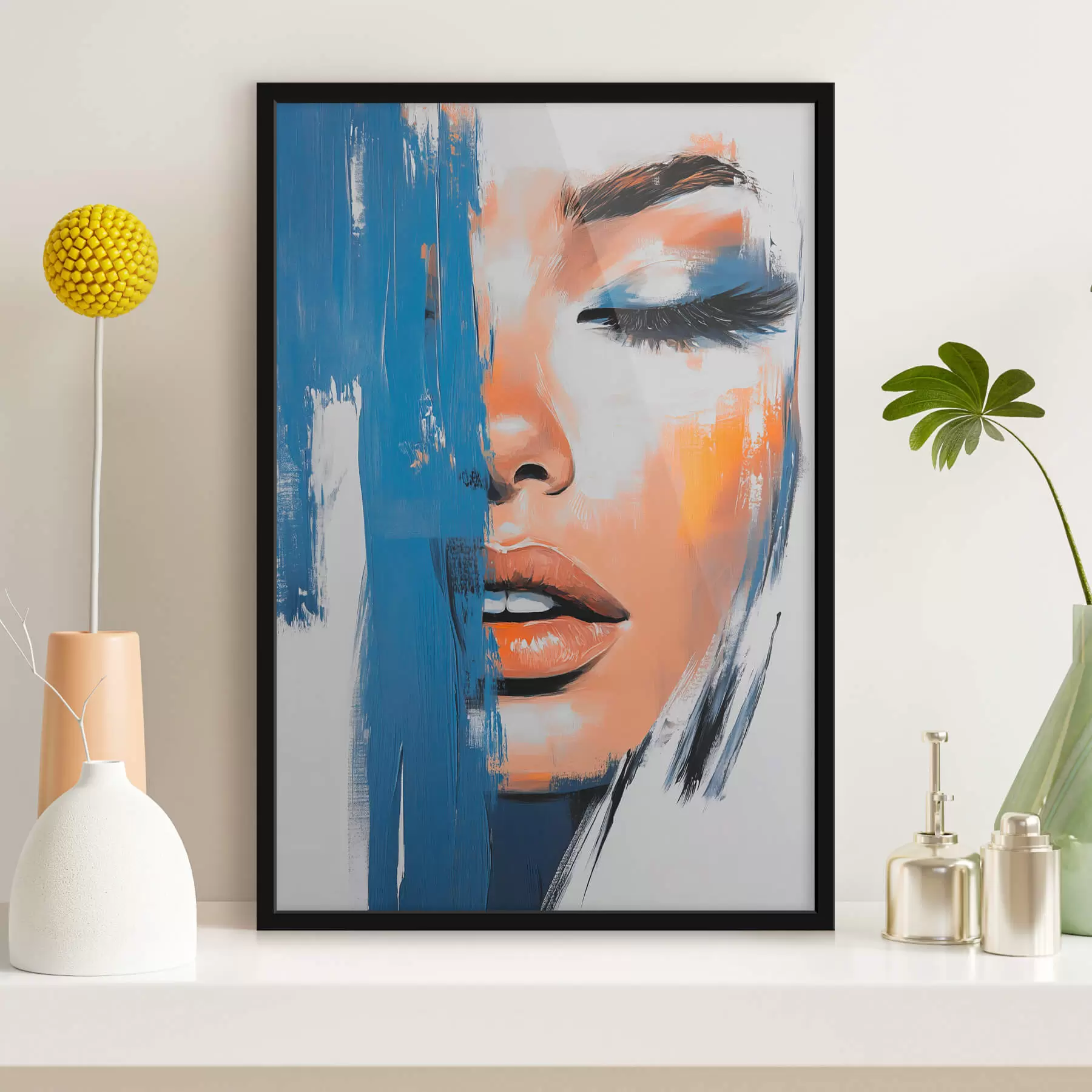 carta da parati Ritratto di donna con pennellate nr. f42553