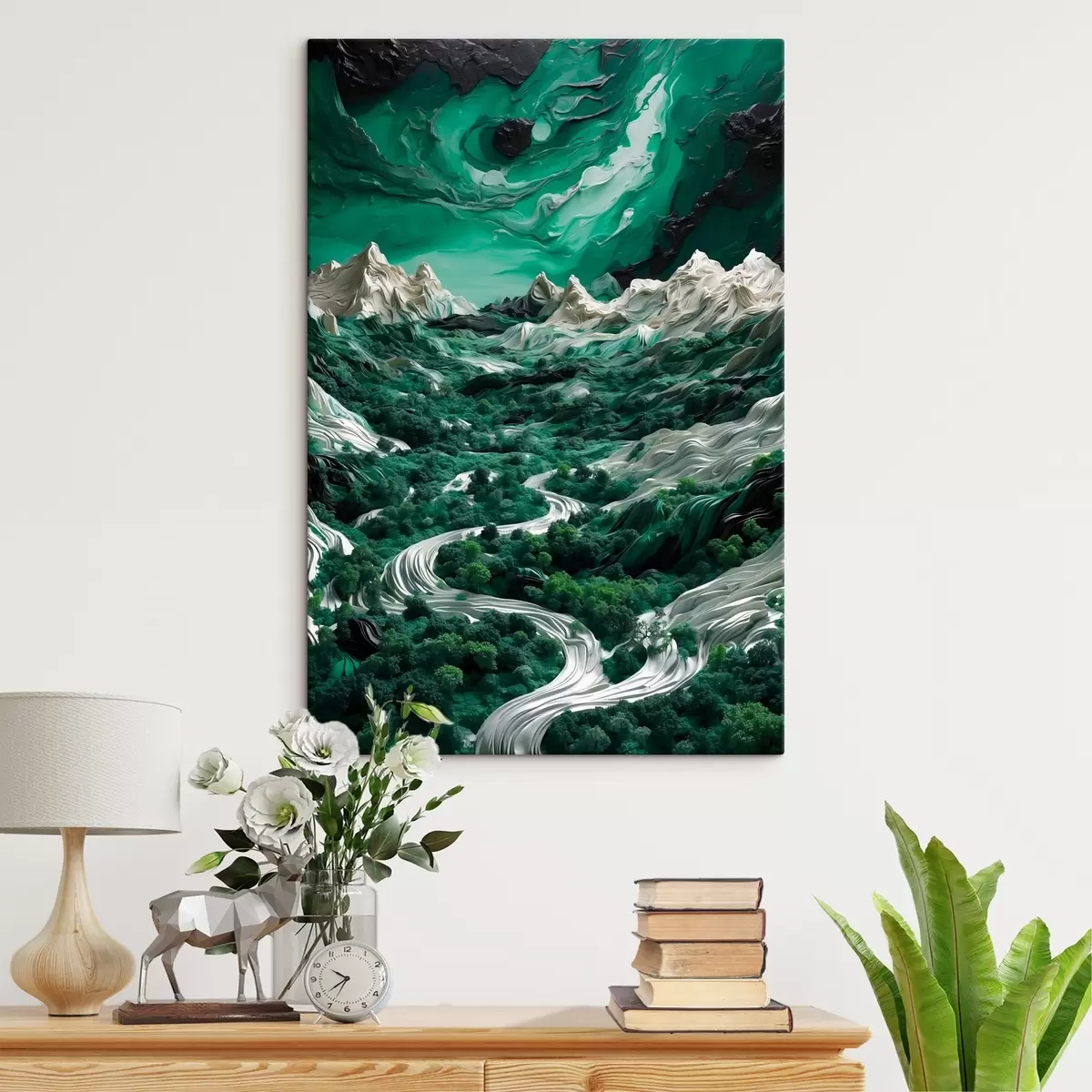 carta da parati Montagne e foreste astratte nr. s42512