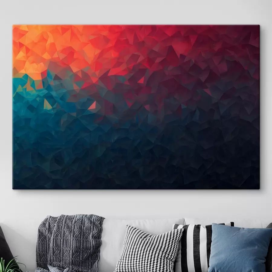 carta da parati Transizione dell'arancione al blu nr. s42513