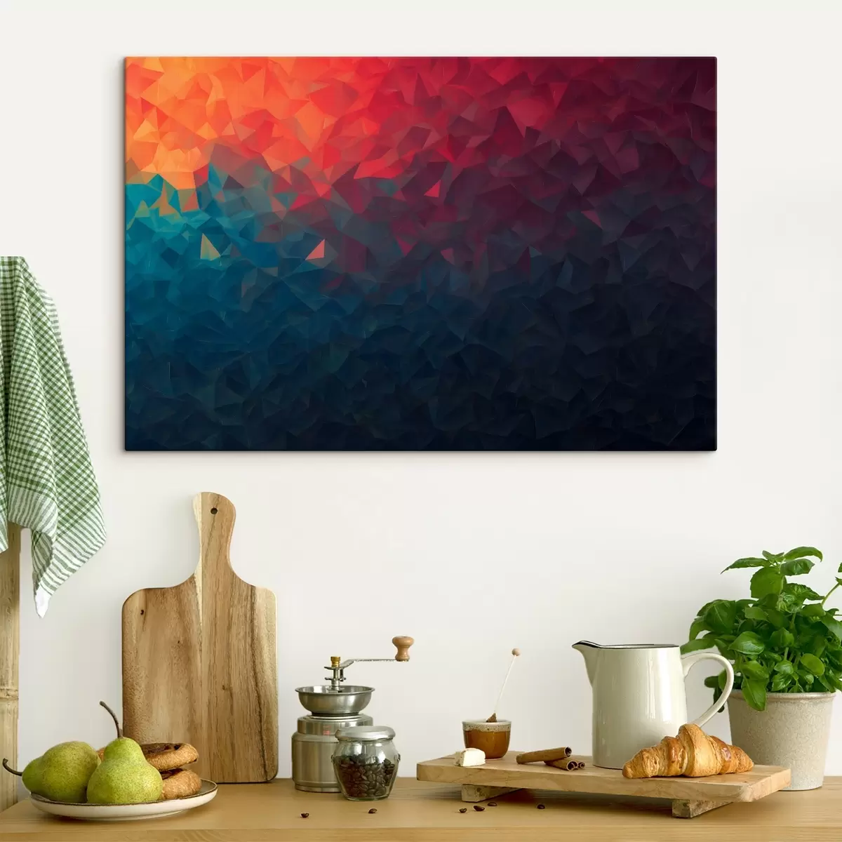 carta da parati Transizione dell'arancione al blu nr. s42513