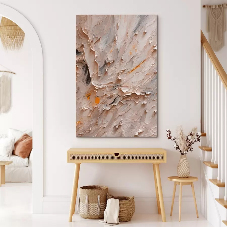 carta da parati Pittura astratta con colori neri e gialli in stile pittura ad olio nr. s42526