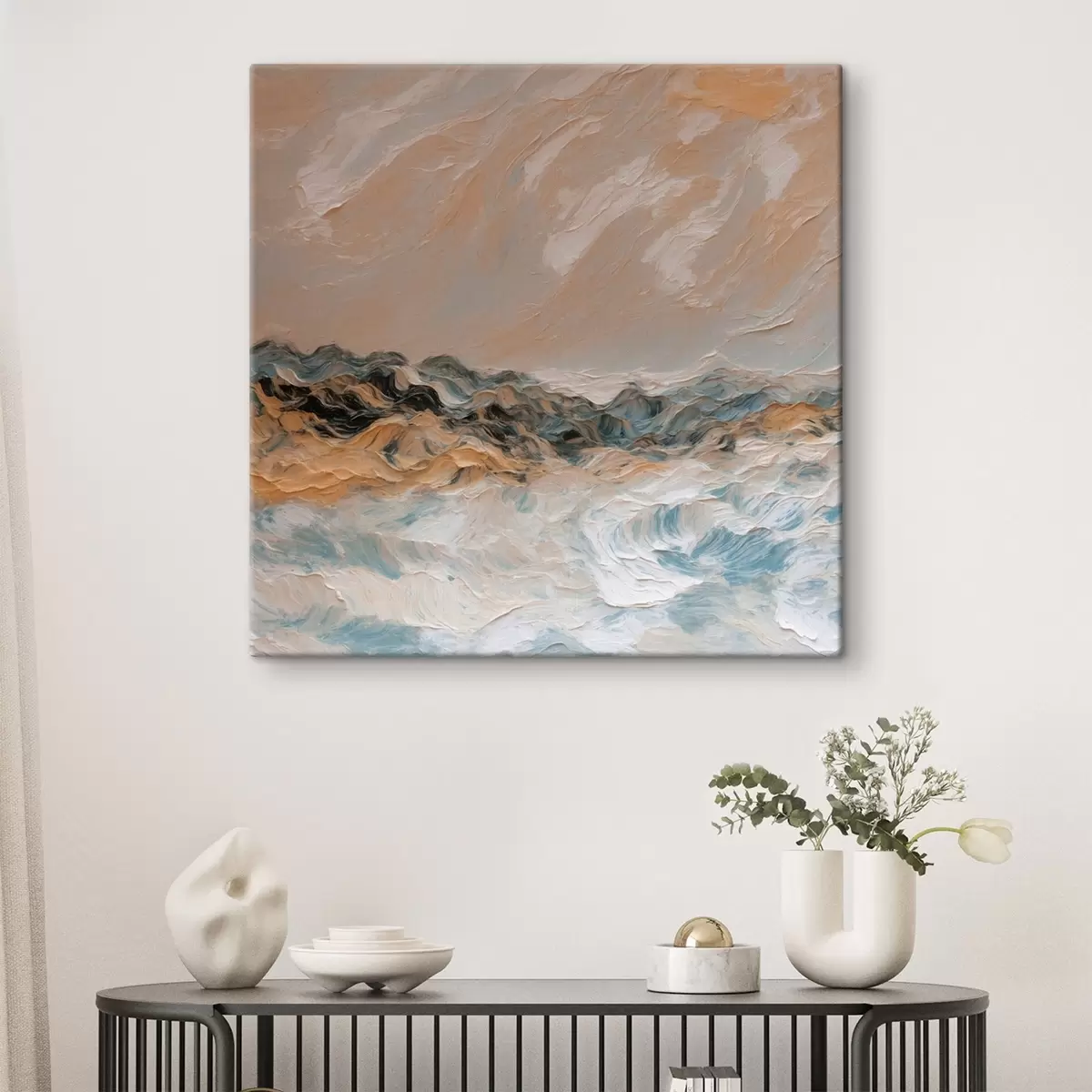 carta da parati Mare astratto in stile pittura ad olio nr. s42529