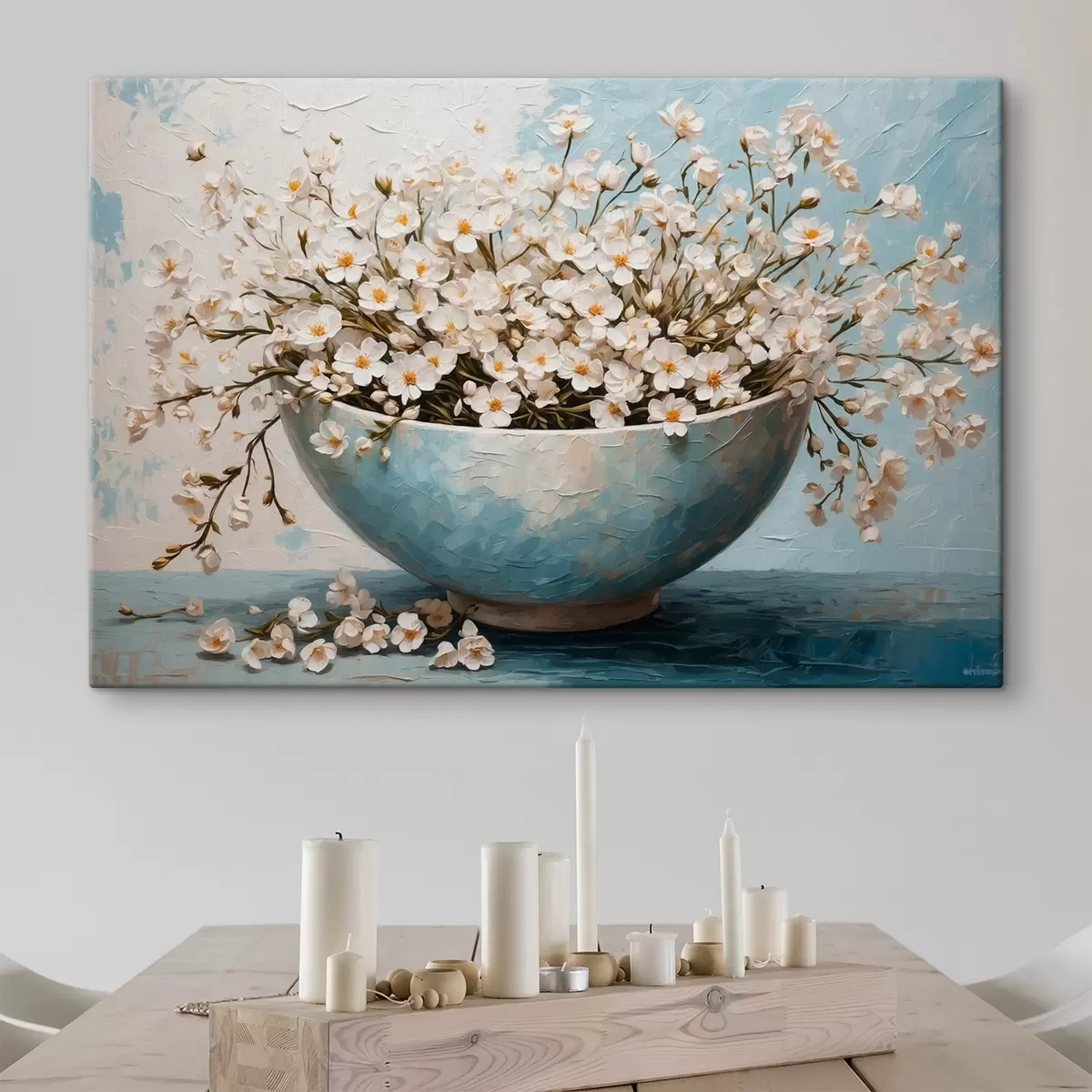 carta da parati Piccoli fiori bianchi in vaso nr. s42533