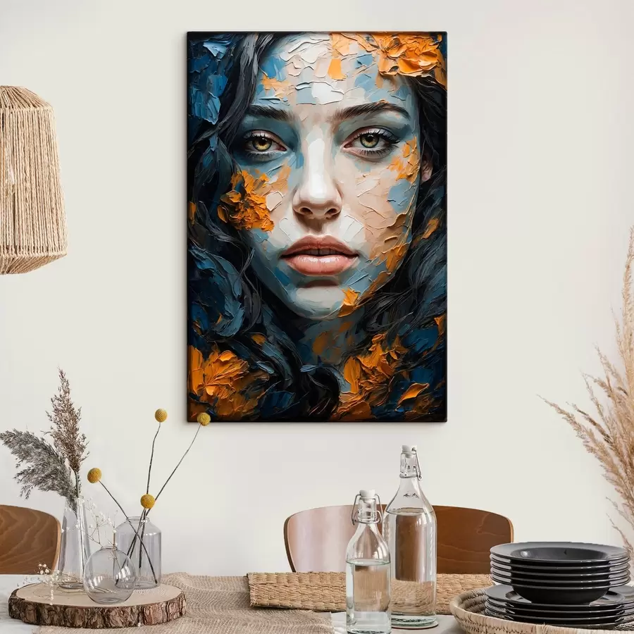 carta da parati Volto di ragazza in stile pittura ad olio nr. s42538