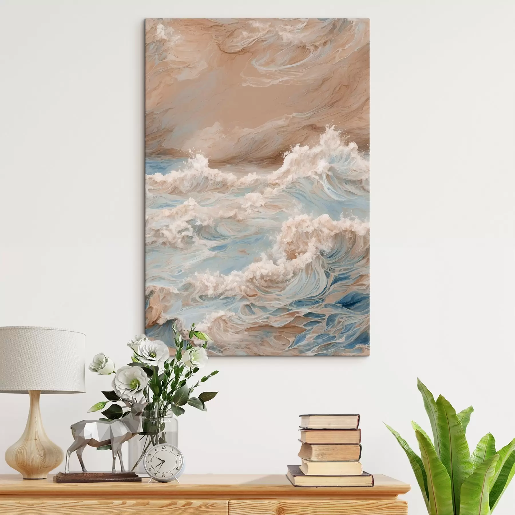 carta da parati Mare impetuoso astratto in stile pittura ad olio nr. s42539